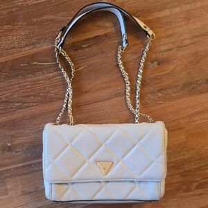Guess Light Blue Quilted Crossbody Bag